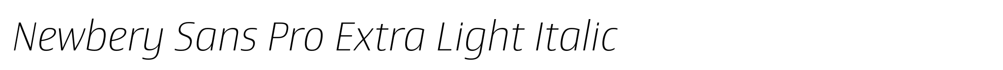 Newbery Sans Pro Extra Light Italic image